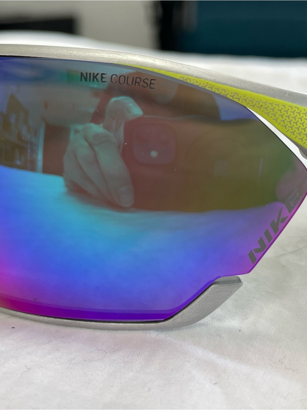 NIKE DC3407 011 Silver STRATUS E SUNGLASSES TURQUOISE NIP